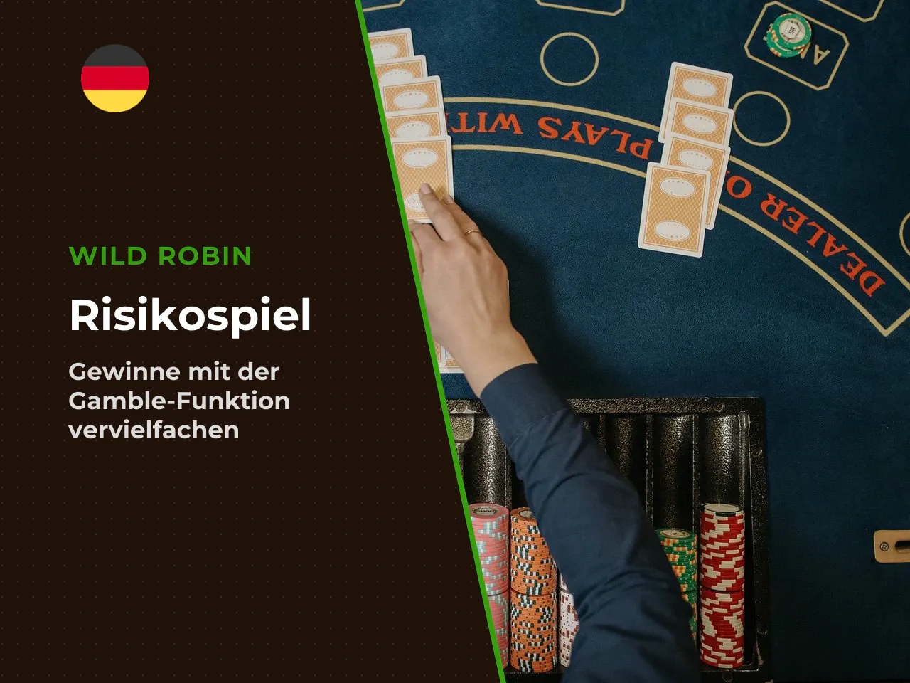 Gewinne mit der Gamble-Funktion riskieren. Nach