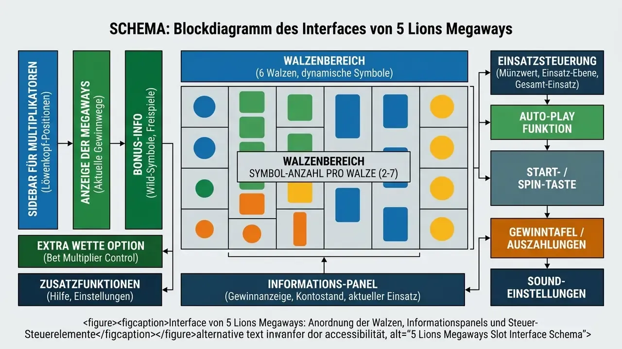 5 Lions Megaways Slot Interface Schema